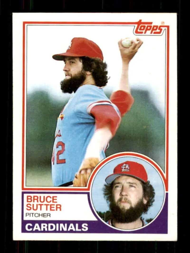 1983 Topps #150 Bruce Sutter EX Excellent St. Louis Cardinals Baseball Card - Baseball Card Single