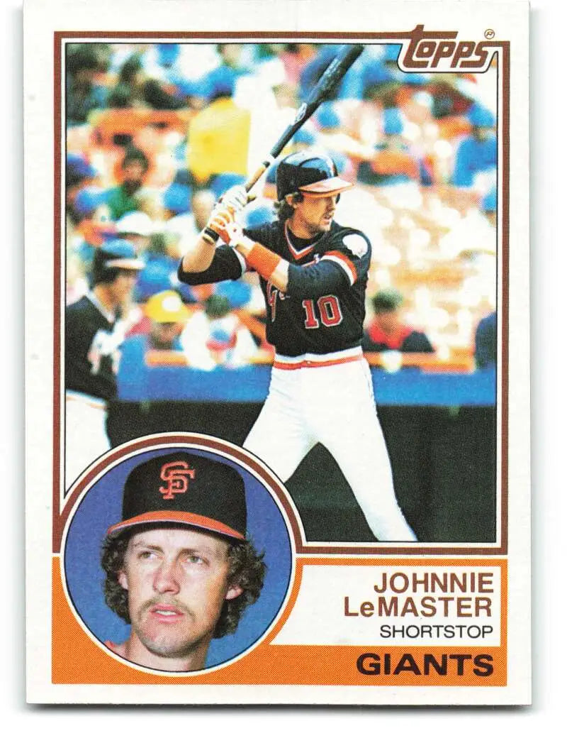 1983 Topps #154 Johnnie LeMaster EX Excellent San Francisco Giants Baseball Card - Baseball Card Single