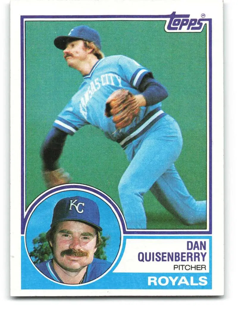 1983 Topps #155 Dan Quisenberry EX Excellent Kansas City Royals Baseball Card - Baseball Card Single