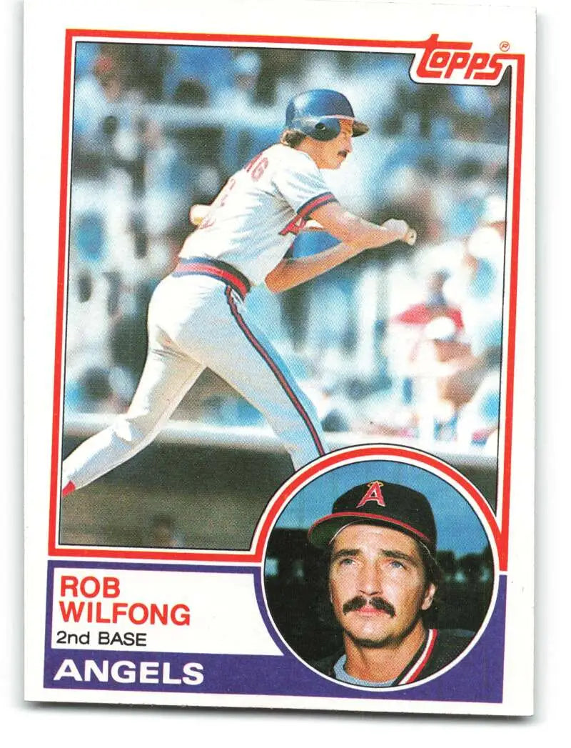 1983 Topps #158 Rob Wilfong EX Excellent California Angels Baseball Card - Baseball Card Single