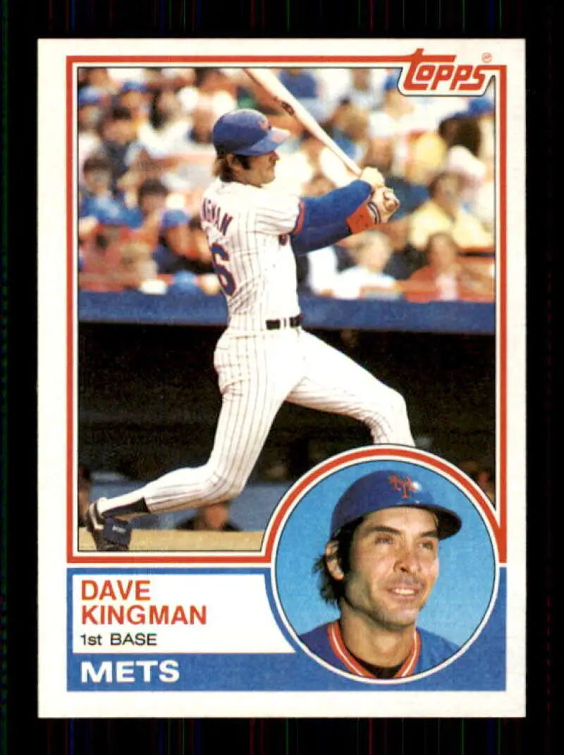1983 Topps #160 Dave Kingman EX Excellent New York Mets Baseball Card - Baseball Card Single