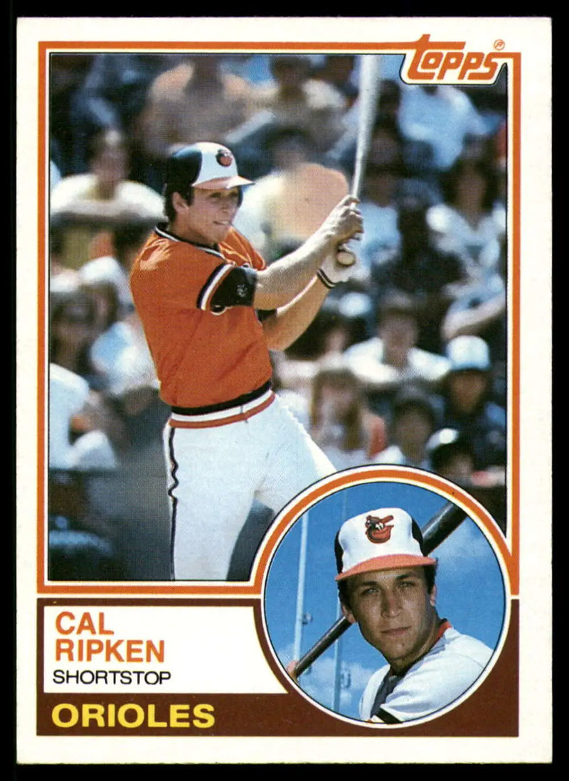 1983 Topps #163 Cal Ripken Jr. EX Excellent Baltimore Orioles Baseball Card - Baseball Card Single