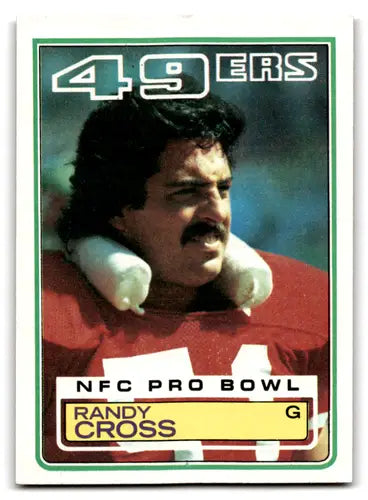 Original gloss Randy Cross football card from 1983 Topps mint 49ers collectible