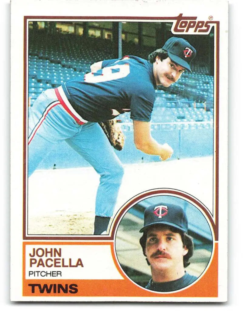 1983 Topps #166 John Pacella EX Excellent Minnesota Twins Baseball Card - Baseball Card Single