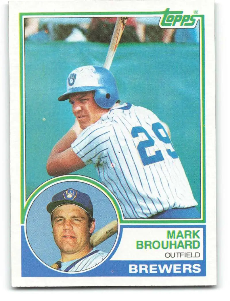 1983 Topps #167 Mark Brouhard EX Excellent Milwaukee Brewers Baseball Card - Baseball Card Single