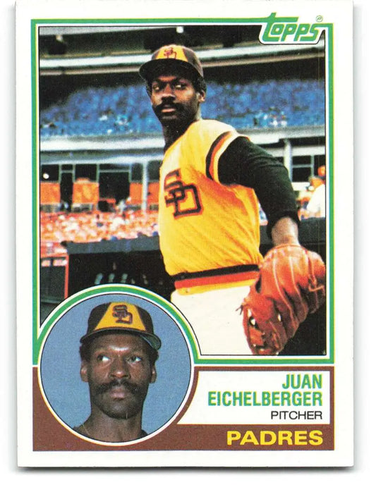 1983 Topps #168 Juan Eichelberger EX Excellent San Diego Padres Baseball Card - Baseball Card Single