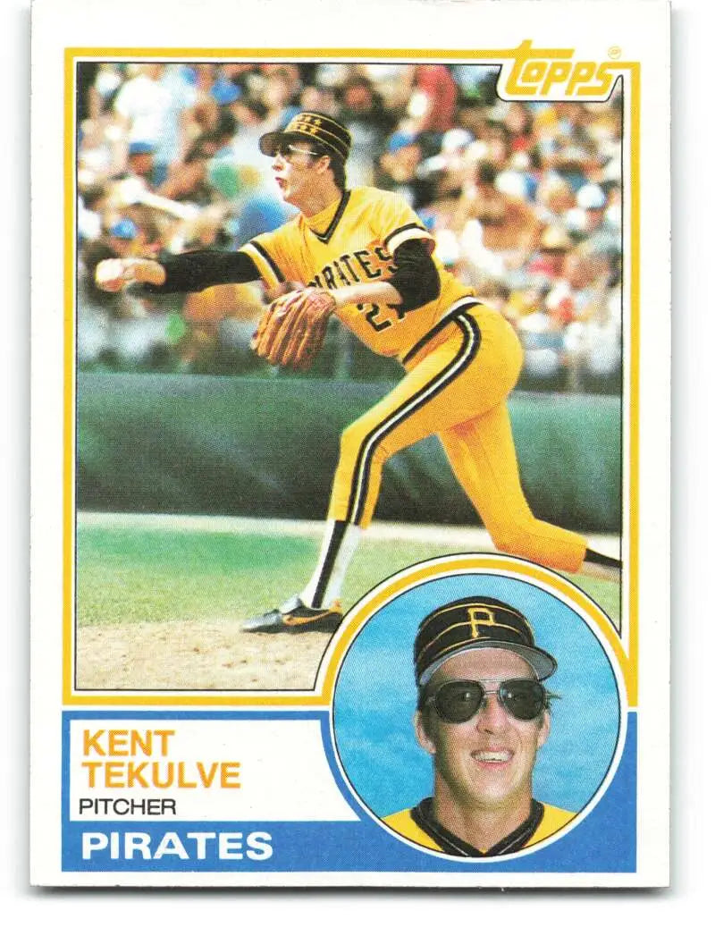 1983 Topps #17 Kent Tekulve EX Excellent Pittsburgh Pirates Baseball Card - Baseball Card Single