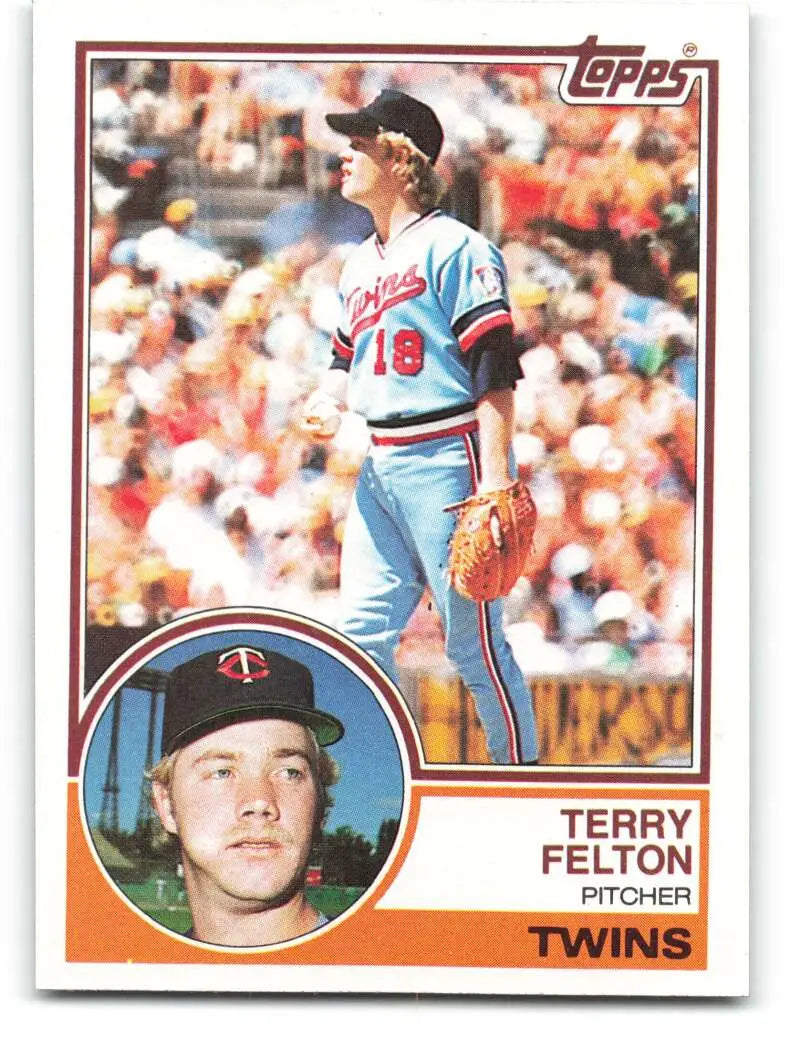 1983 Topps #181 Terry Felton EX Excellent RC Rookie Minnesota Twins Baseball Card - Baseball Card Single