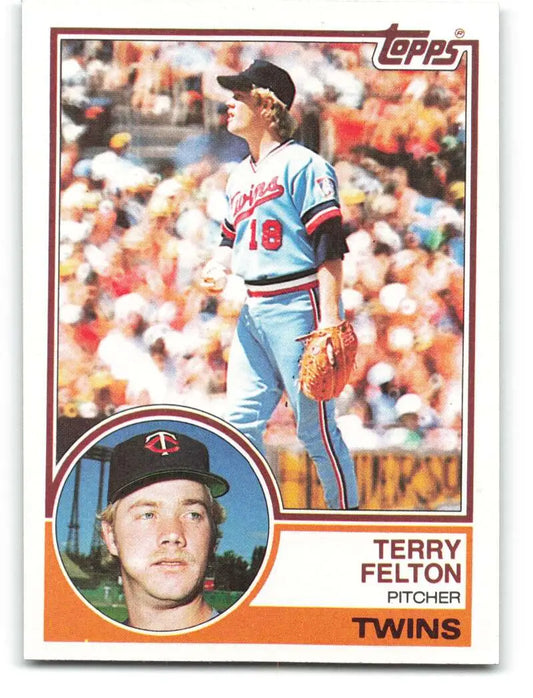 1983 Topps #181 Terry Felton EX Excellent RC Rookie Minnesota Twins Baseball Card - Baseball Card Single