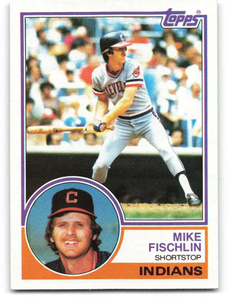 1983 Topps #182 Mike Fischlin EX Excellent Cleveland Indians Baseball Card - Baseball Card Single