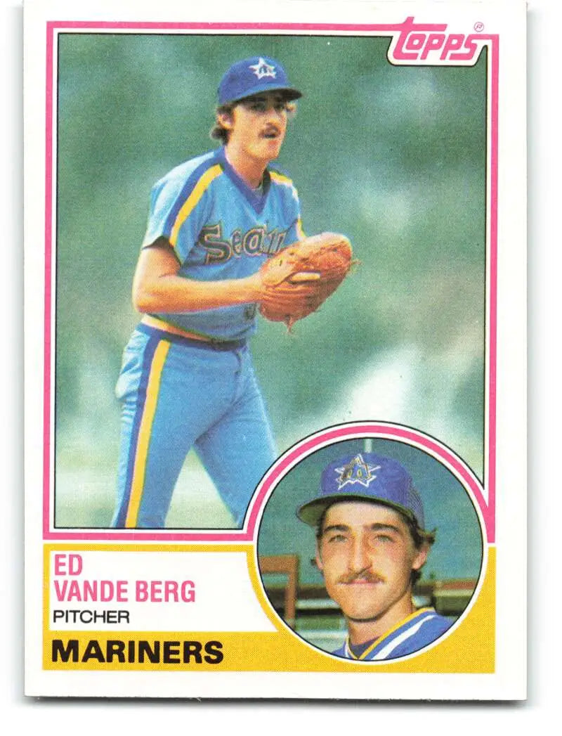 1983 Topps #183 Ed Vande Berg EX Excellent RC Rookie Seattle Mariners Baseball Card - Baseball Card Single