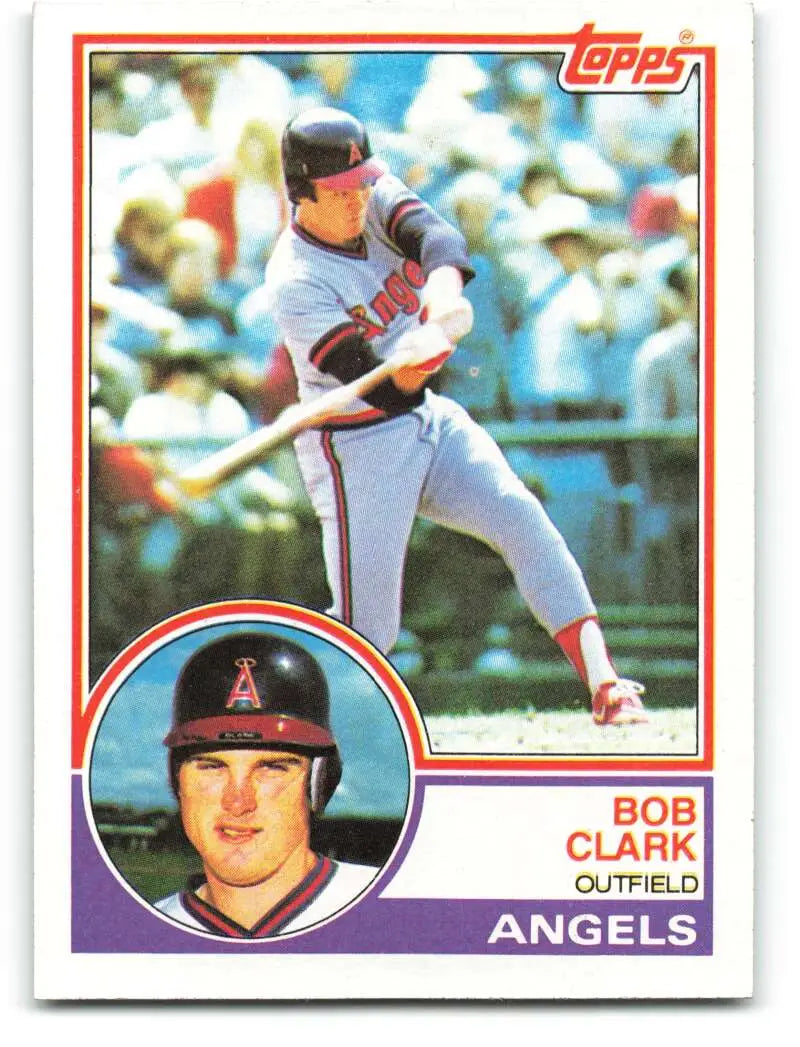 1983 Topps #184 Bobby Clark EX Excellent California Angels Baseball Card - Baseball Card Single