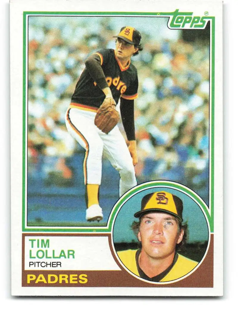 1983 Topps #185 Tim Lollar EX Excellent San Diego Padres Baseball Card - Baseball Card Single