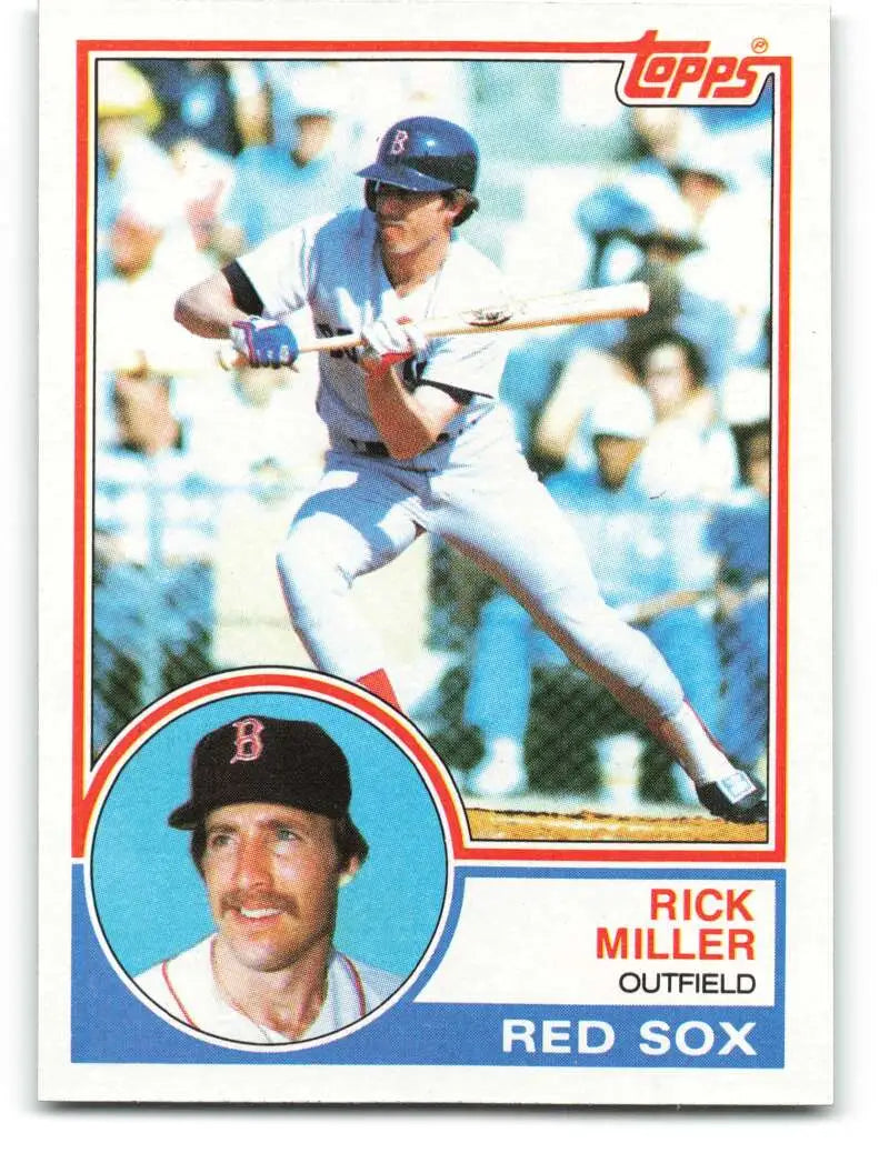 1983 Topps #188 Rick Miller EX Excellent Boston Red Sox Baseball Card - Baseball Card Single