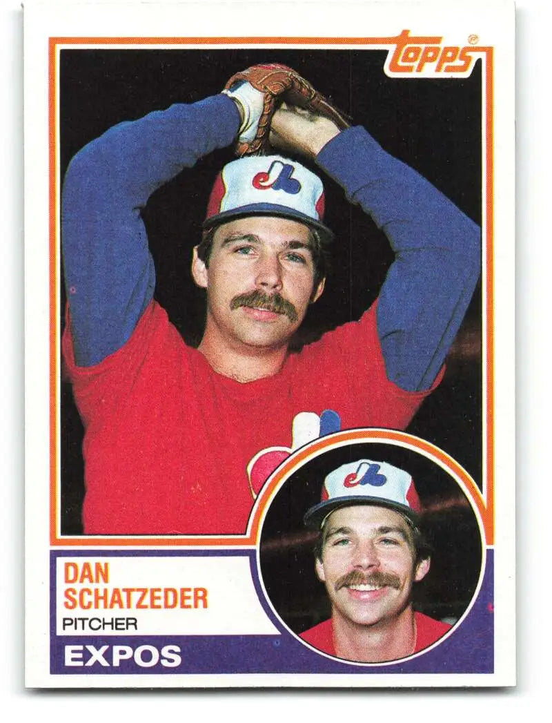 1983 Topps #189 Dan Schatzeder EX Excellent Montreal Expos Baseball Card - Baseball Card Single