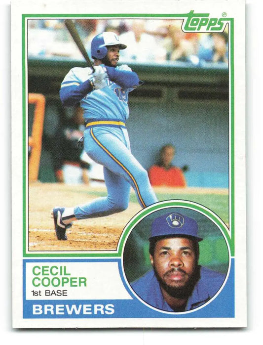 1983 Topps #190 Cecil Cooper EX Excellent Milwaukee Brewers Baseball Card - Baseball Card Single