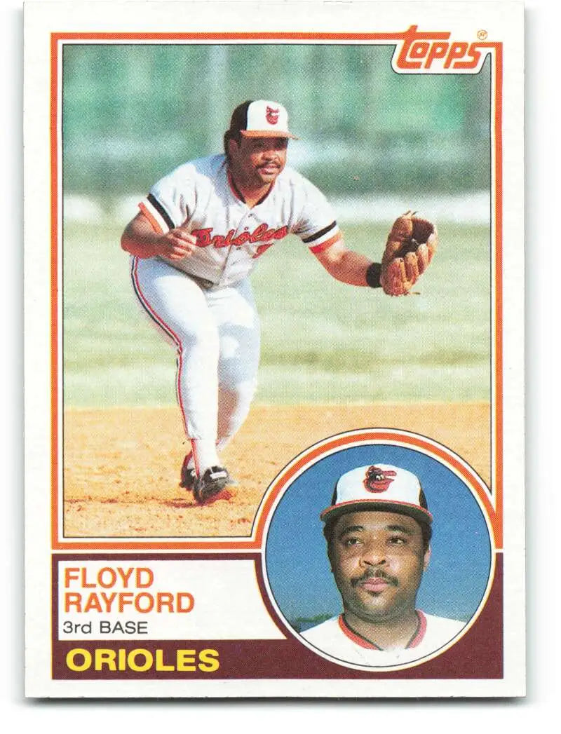1983 Topps #192 Floyd Rayford EX Excellent Baltimore Orioles Baseball Card - Baseball Card Single