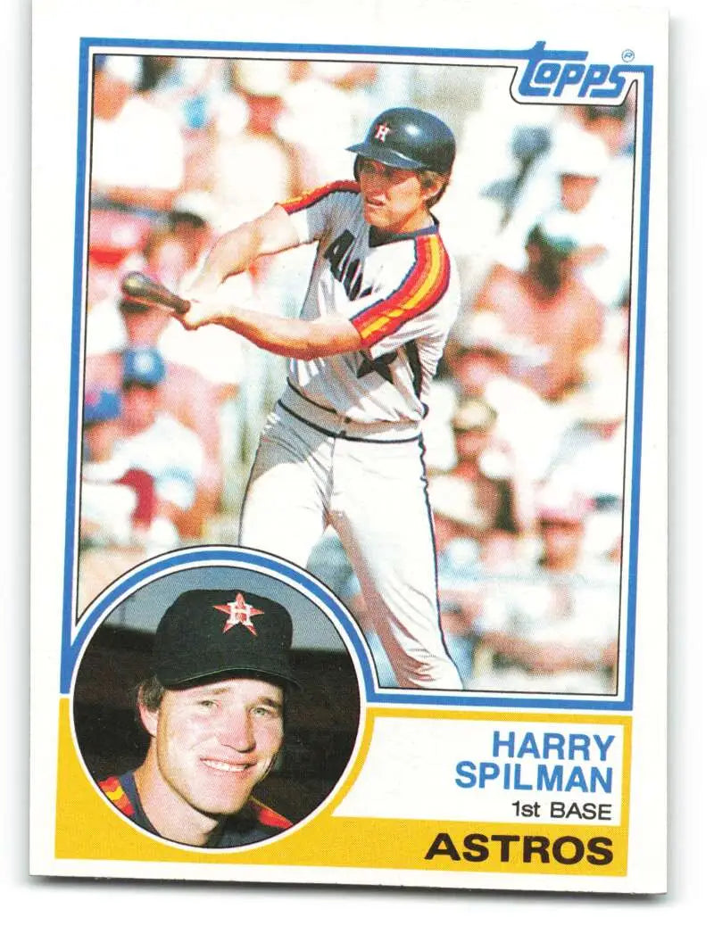 1983 Topps #193 Harry Spilman EX Excellent Houston Astros Baseball Card - Baseball Card Single