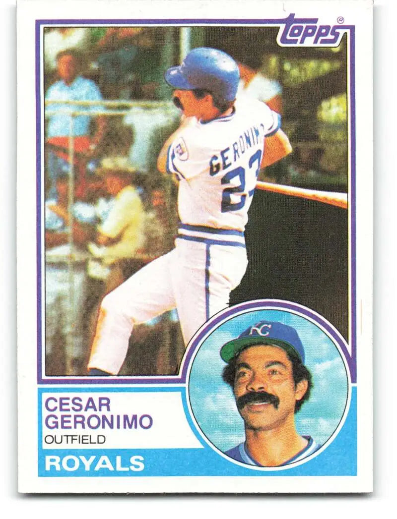 1983 Topps #194 Cesar Geronimo EX Excellent Kansas City Royals Baseball Card - Baseball Card Single