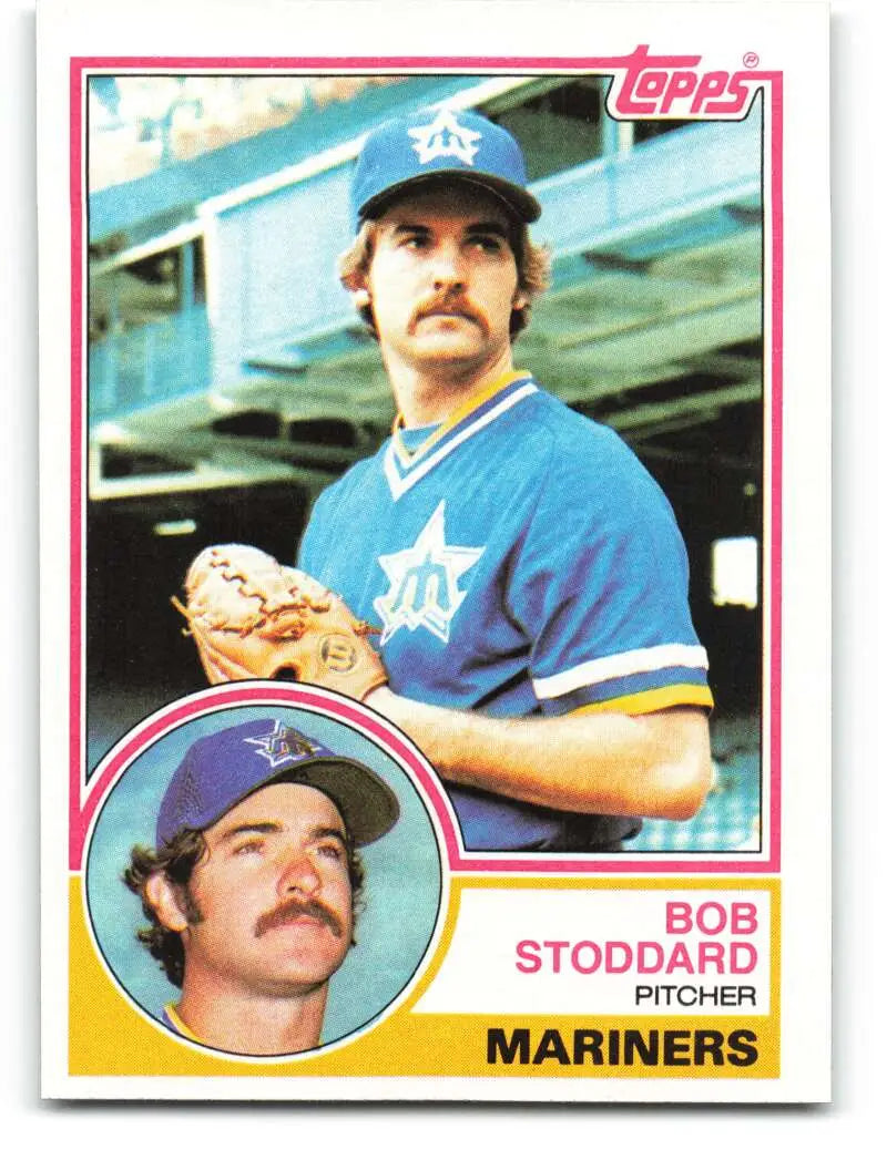 1983 Topps #195 Bob Stoddard EX Excellent Seattle Mariners Baseball Card - Baseball Card Single