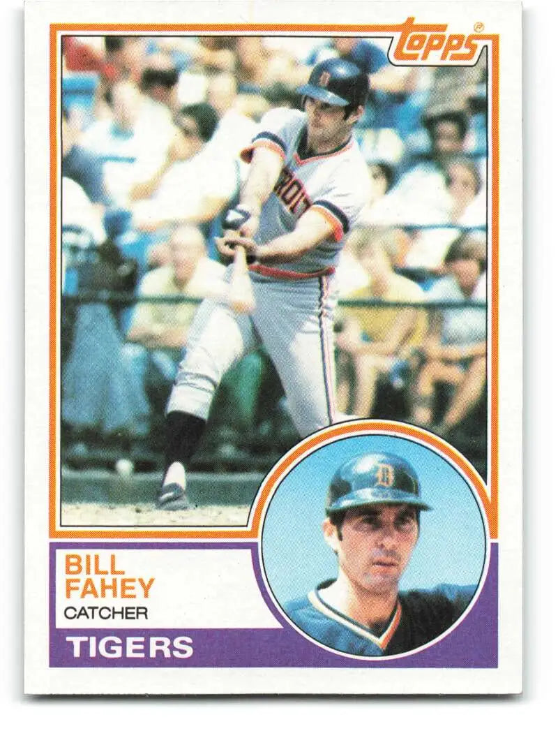 1983 Topps #196 Bill Fahey EX Excellent Detroit Tigers Baseball Card - Baseball Card Single