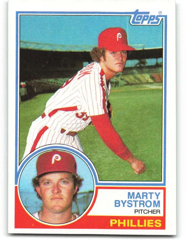 1983 Topps #199 Marty Bystrom EX Excellent Philadelphia Phillies Baseball Card - Baseball Card Single