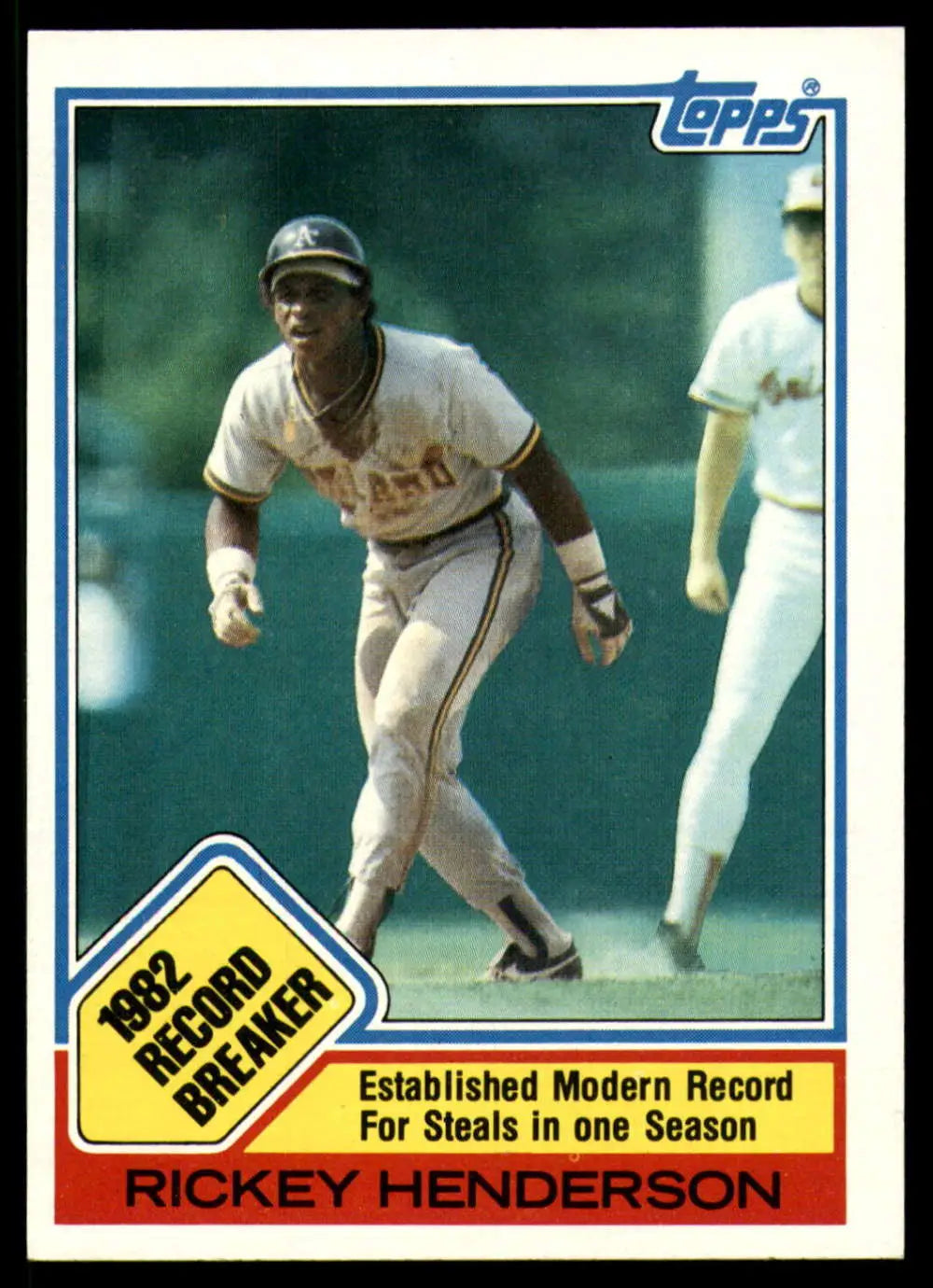 1983 Topps #2 Rickey Henderson EX Excellent Oakland Athletics Baseball Card - Baseball Card Single
