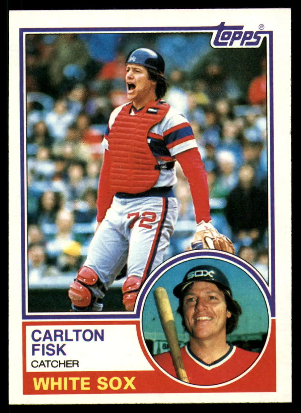 1983 Topps #20 Carlton Fisk EX Excellent Chicago White Sox Baseball Card - Baseball Card Single