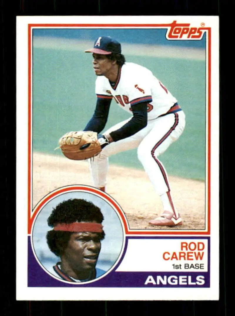 1983 Topps #200 Rod Carew EX Excellent California Angels Baseball Card - Baseball Card Single