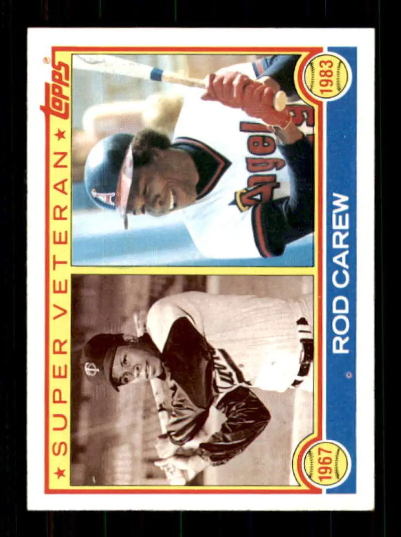 1983 Topps #201 Rod Carew EX Excellent Minnesota Twins/California Angels Baseball Card - Baseball Card Single