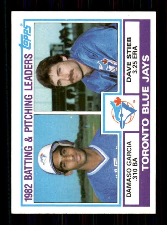 1983 Topps #202 Damaso Garcia/Dave Stieb EX Excellent Toronto Blue Jays Baseball Card