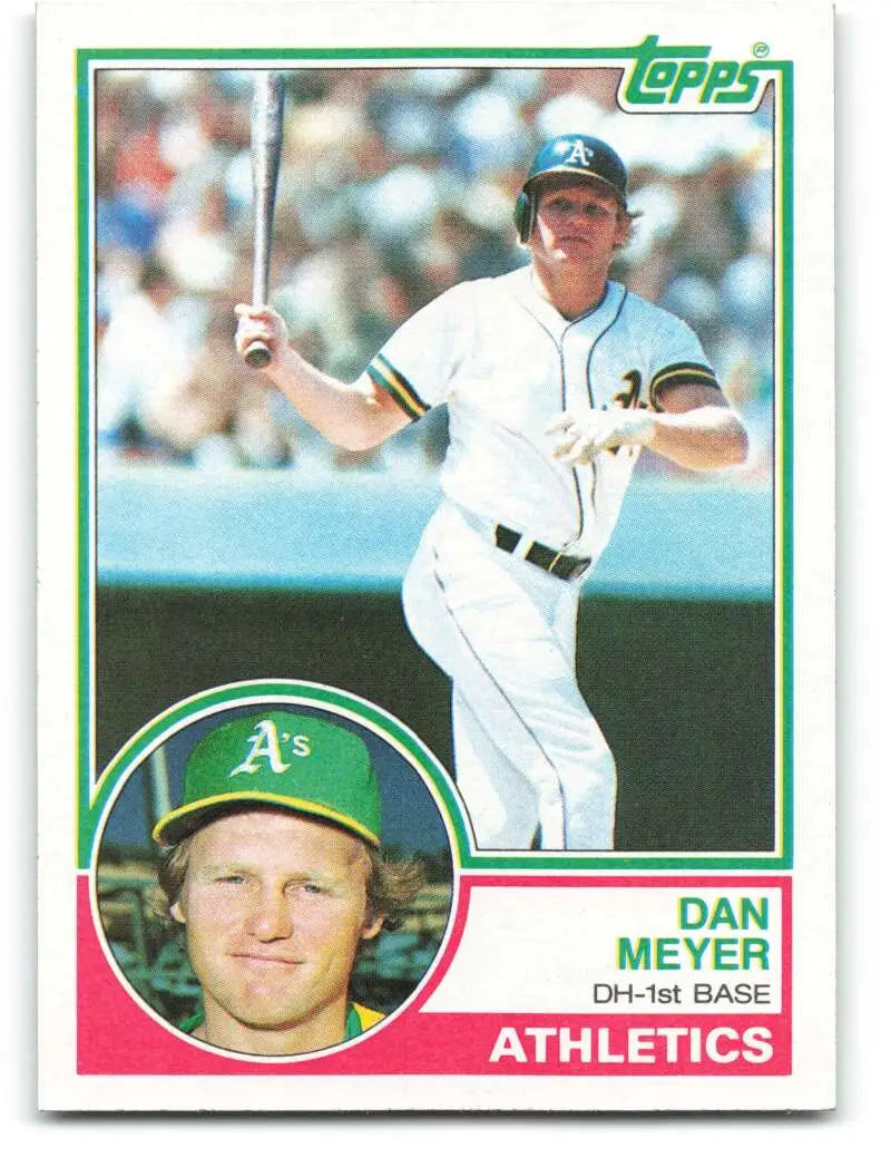 1983 Topps #208 Dan Meyer EX Excellent Oakland Athletics Baseball Card - Baseball Card Single