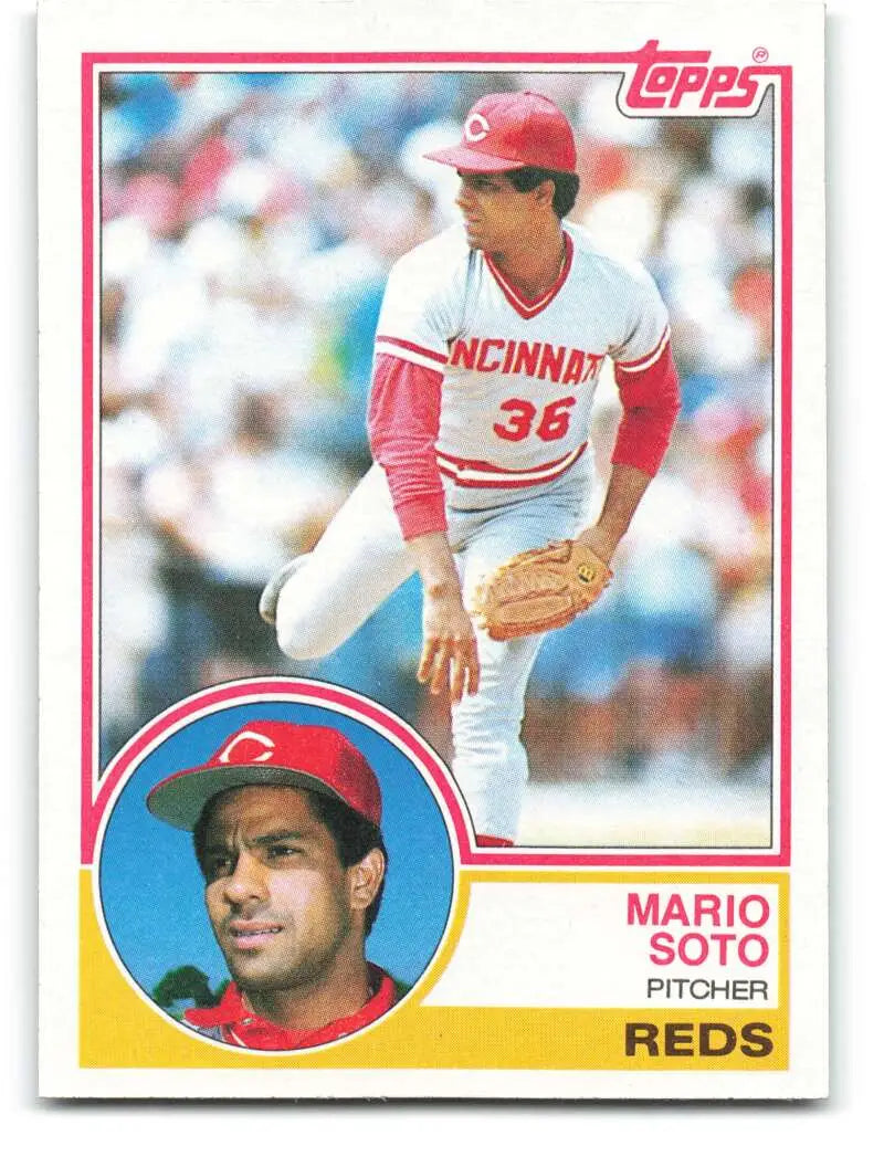 1983 Topps #215 Mario Soto EX Excellent Cincinnati Reds Baseball Card - Baseball Card Single