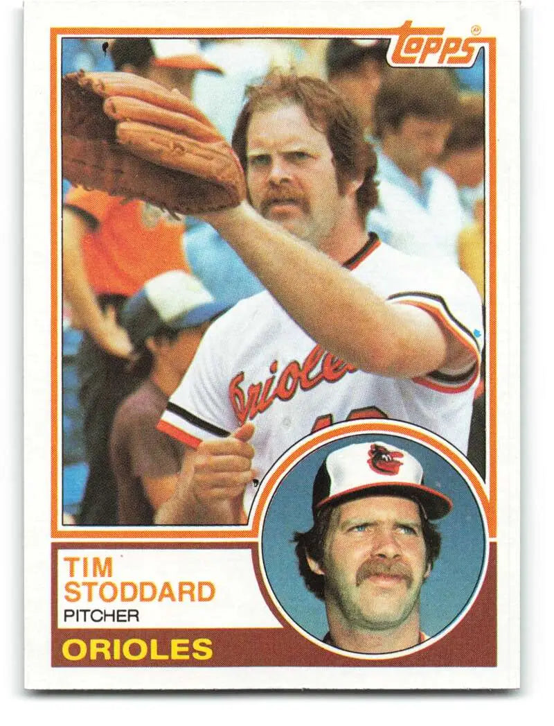 1983 Topps #217 Tim Stoddard EX Excellent Baltimore Orioles Baseball Card - Baseball Card Single
