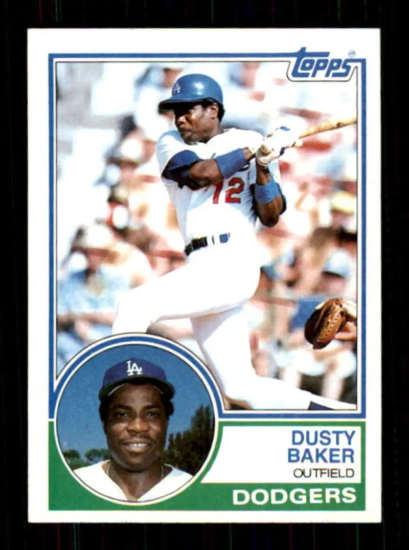 1983 Topps #220 Dusty Baker EX Excellent Los Angeles Dodgers Baseball Card - Baseball Card Single