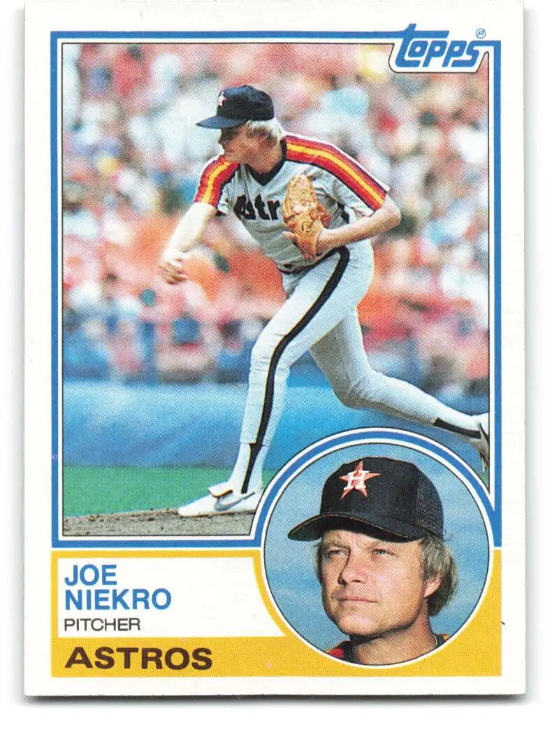 1983 Topps #221 Joe Niekro EX Excellent Houston Astros Baseball Card - Baseball Card Single