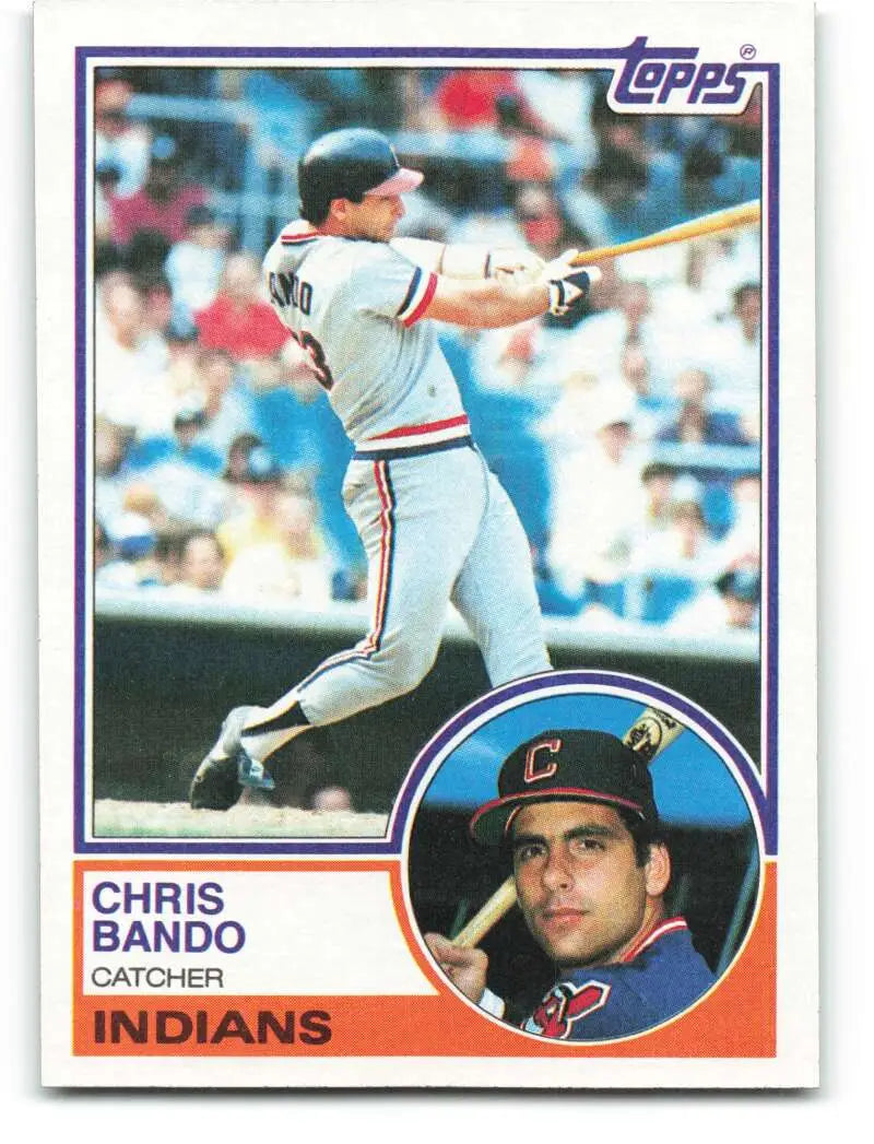 1983 Topps #227 Chris Bando EX Excellent Cleveland Indians Baseball Card - Baseball Card Single