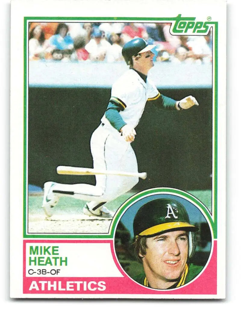 1983 Topps #23 Mike Heath EX Excellent Oakland Athletics Baseball Card - Baseball Card Single