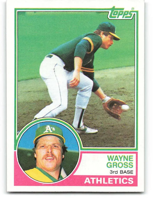 1983 Topps #233 Wayne Gross EX Excellent Oakland Athletics Baseball Card - Baseball Card Single
