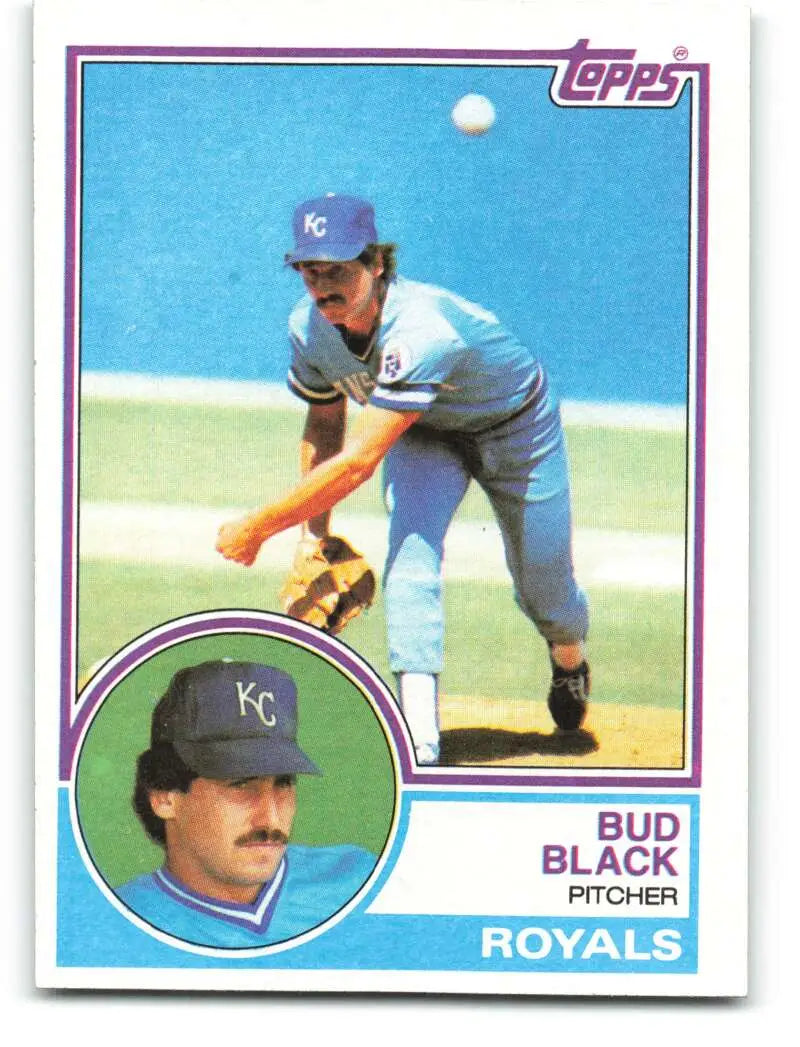 1983 Topps #238 Bud Black EX Excellent RC Rookie Kansas City Royals Baseball Card - Baseball Card Single