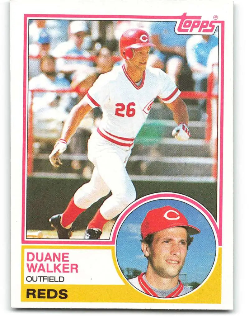 1983 Topps #243 Duane Walker EX Excellent Cincinnati Reds Baseball Card - Baseball Card Single