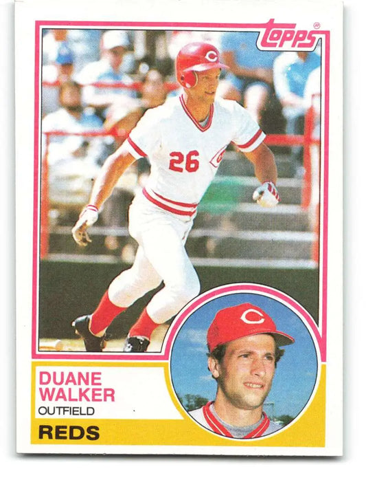 1983 Topps #243 Duane Walker EX Excellent Cincinnati Reds Baseball Card - Baseball Card Single