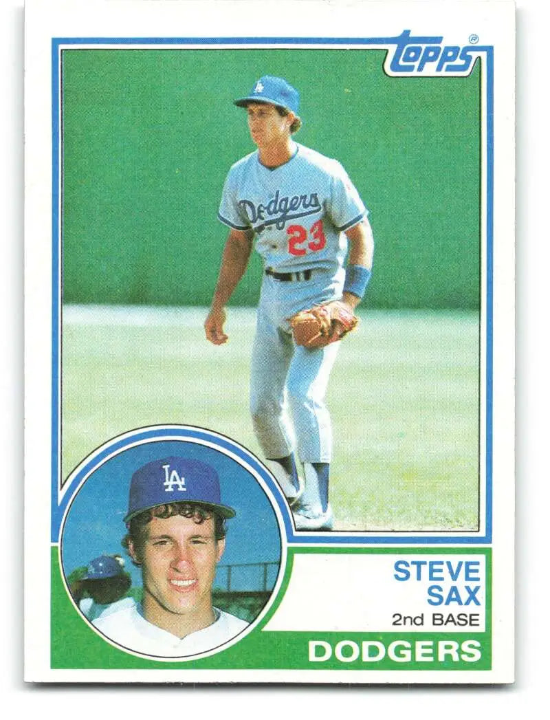 1983 Topps #245 Steve Sax EX Excellent Los Angeles Dodgers Baseball Card - Baseball Card Single