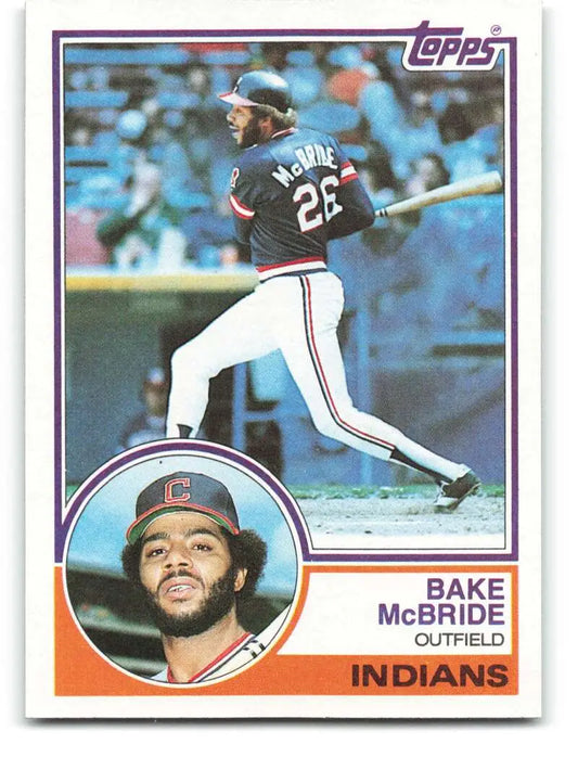 1983 Topps #248 Bake McBride EX Excellent Cleveland Indians Baseball Card - Baseball Card Single