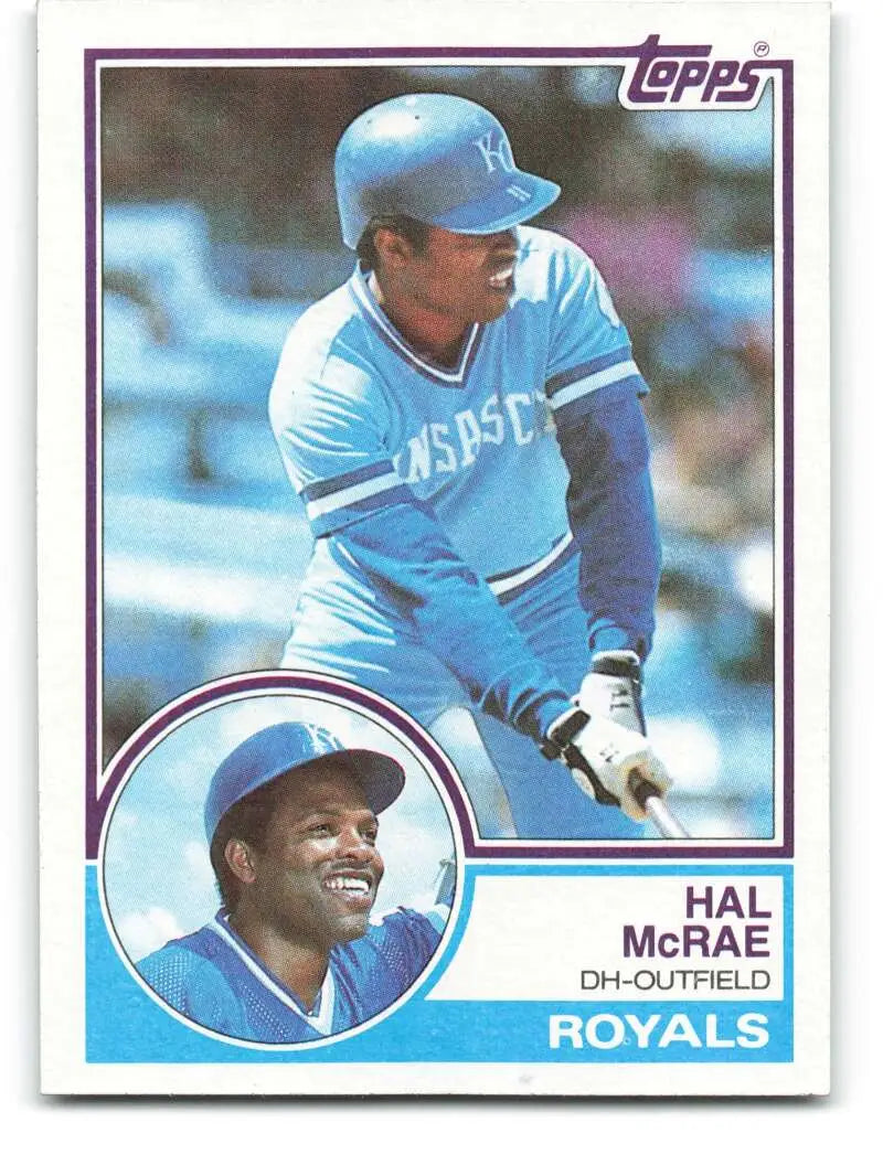 1983 Topps #25 Hal McRae EX Excellent Kansas City Royals Baseball Card - Baseball Card Single