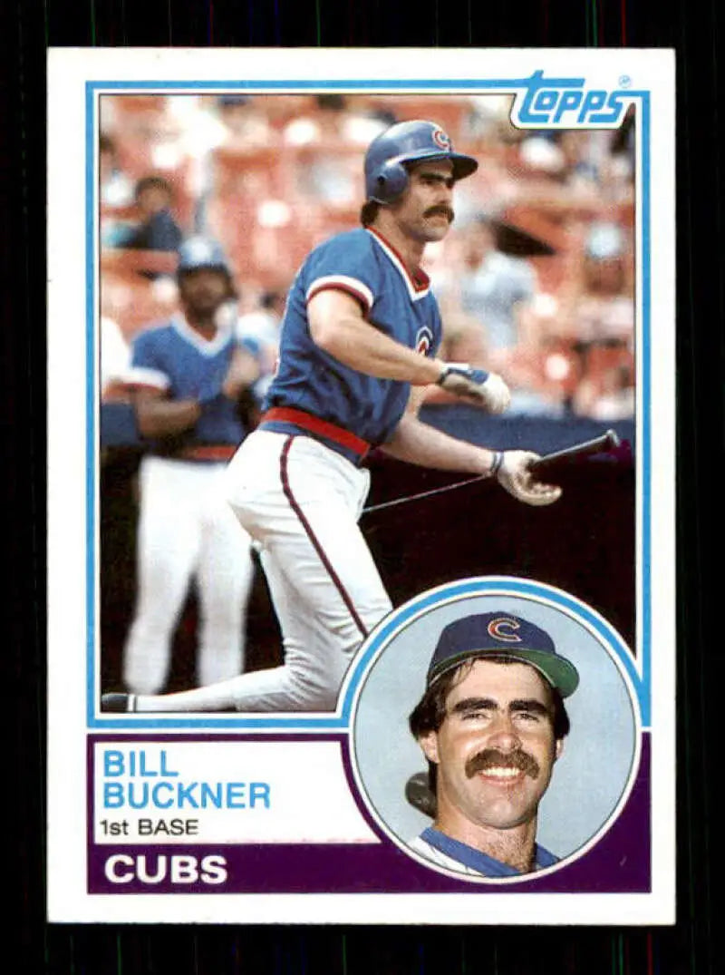 1983 Topps #250 Bill Buckner EX Excellent Chicago Cubs Baseball Card - Baseball Card Single