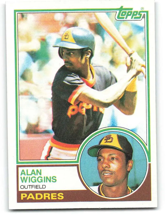 1983 Topps #251 Alan Wiggins EX Excellent San Diego Padres Baseball Card - Baseball Card Single