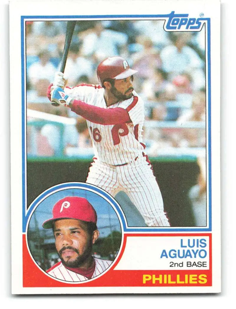1983 Topps #252 Luis Aguayo EX Excellent Philadelphia Phillies Baseball Card - Baseball Card Single