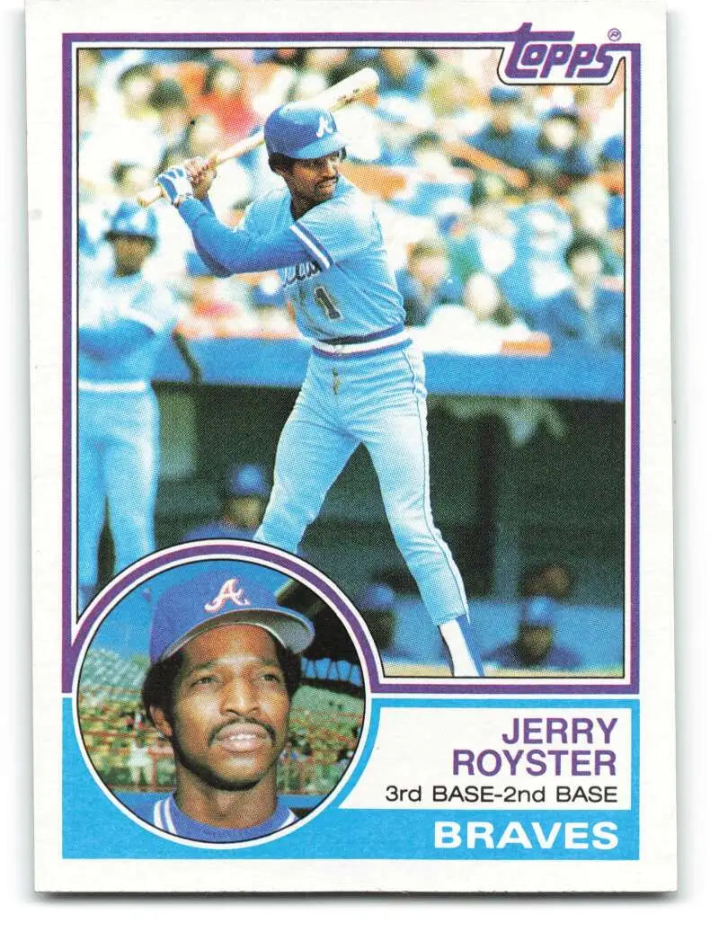 1983 Topps #26 Jerry Royster EX Excellent Atlanta Braves Baseball Card - Baseball Card Single
