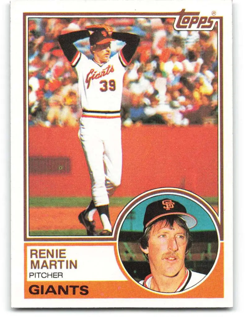 1983 Topps #263 Renie Martin EX Excellent San Francisco Giants Baseball Card - Baseball Card Single